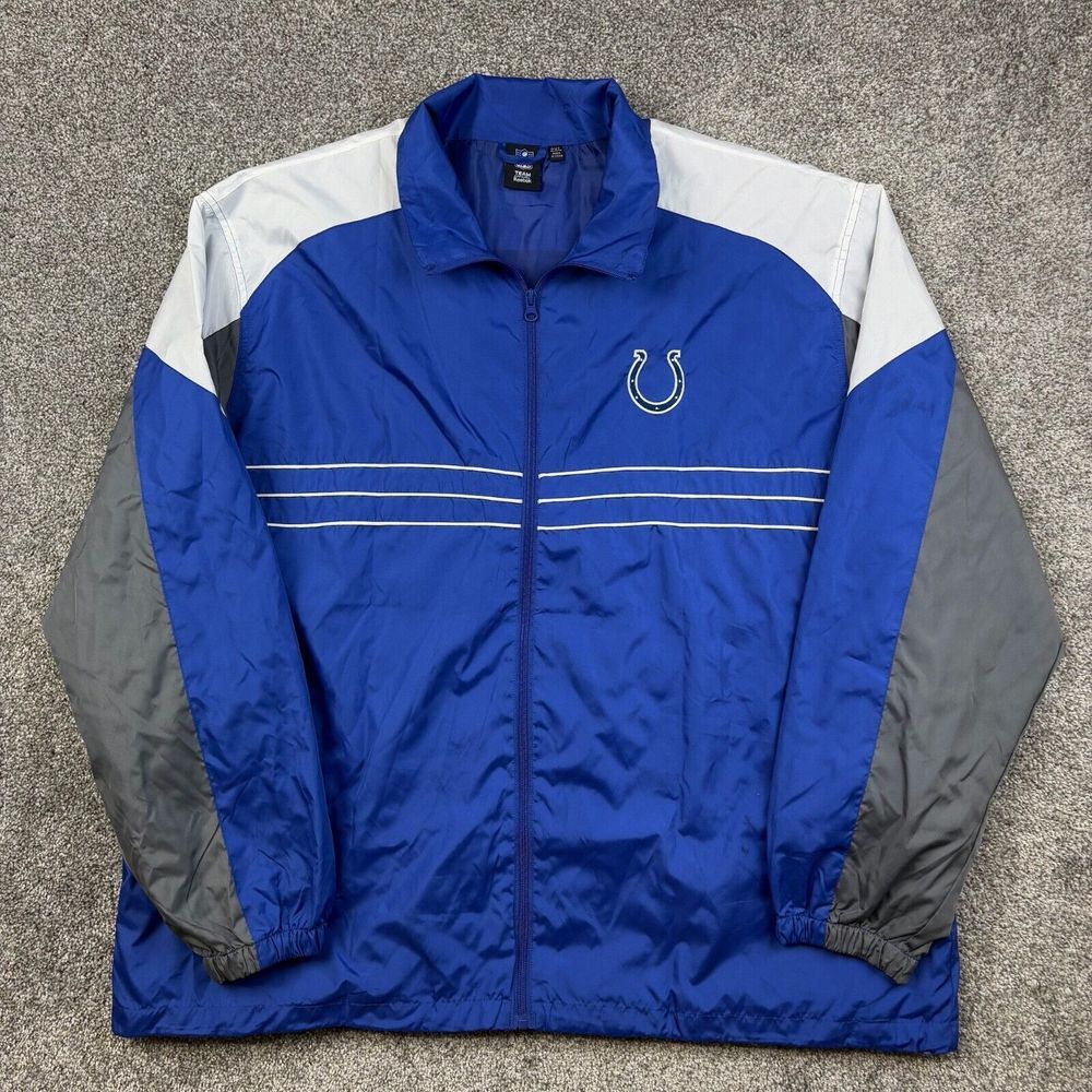 Indianapolis Colts Windbreaker Jacket Mens 2XL Reebok NFL Sports‎ Illustrated